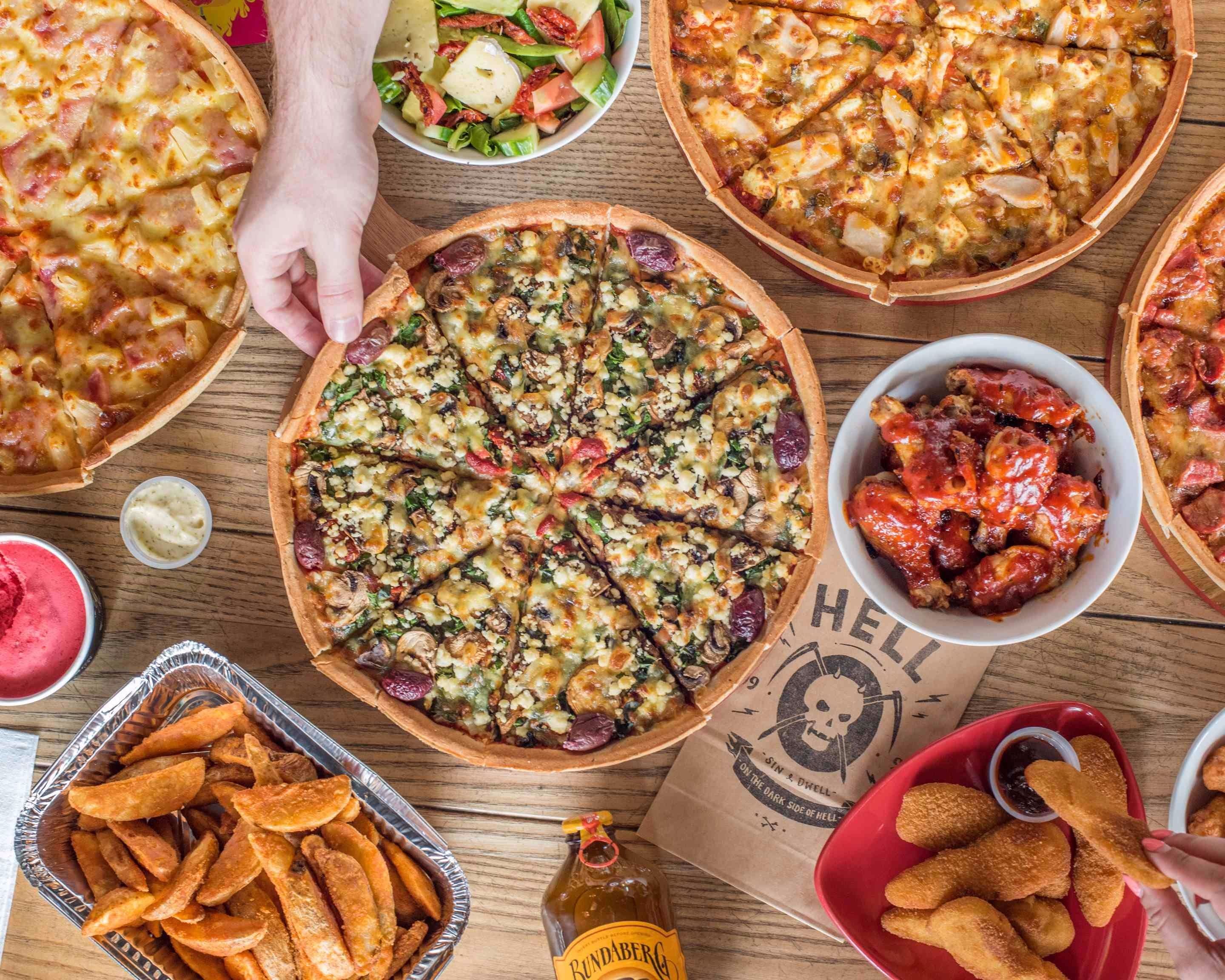 Get Hell Pizza Cambridge delivered to your door with Delivereasy
